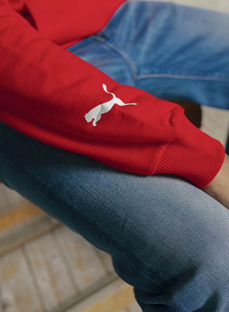 Red 2025 puma hoodie